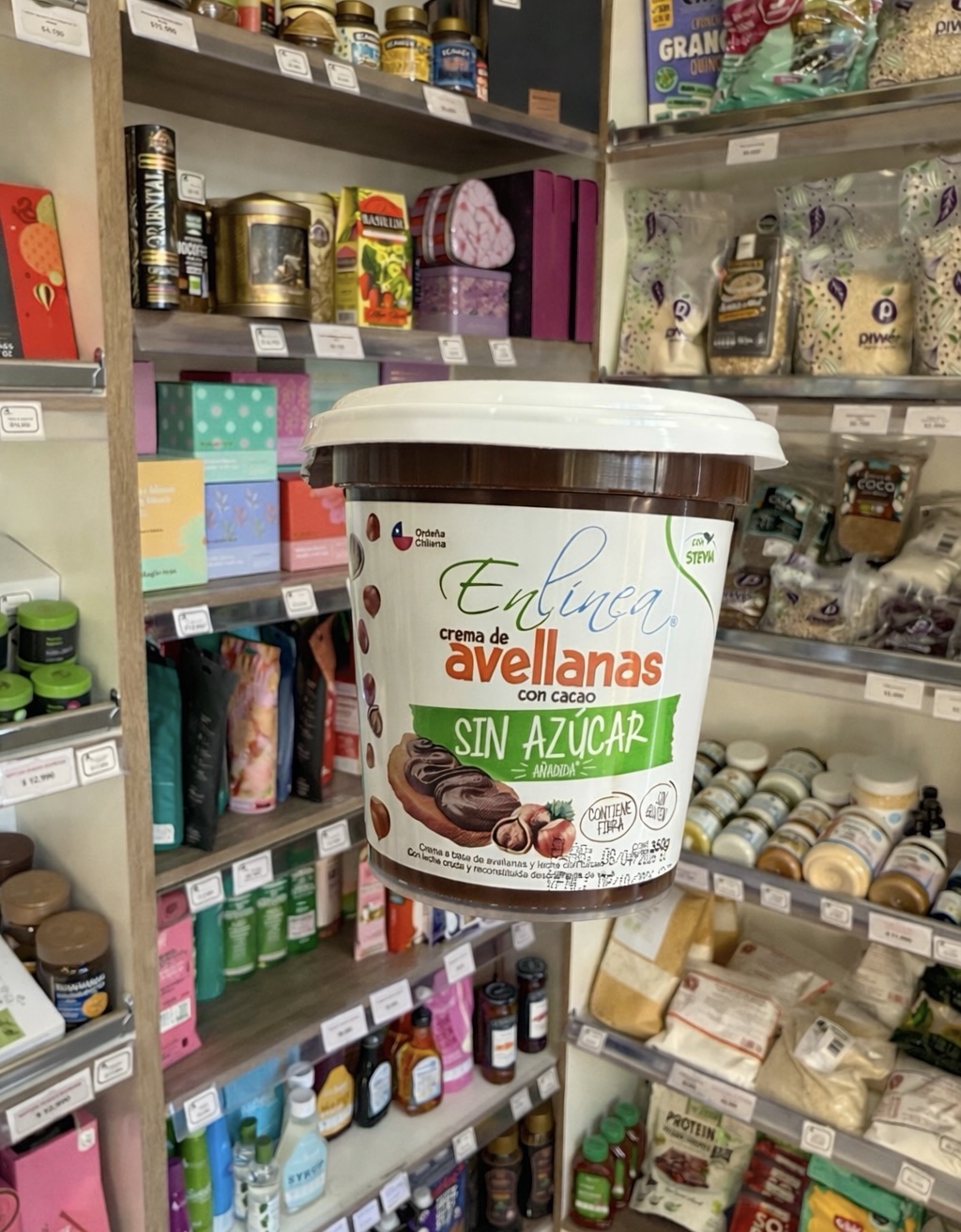 CREMA DE AVELLANAS CON CACAO SIN AZÚCAR EN LÍNEA 350 gr