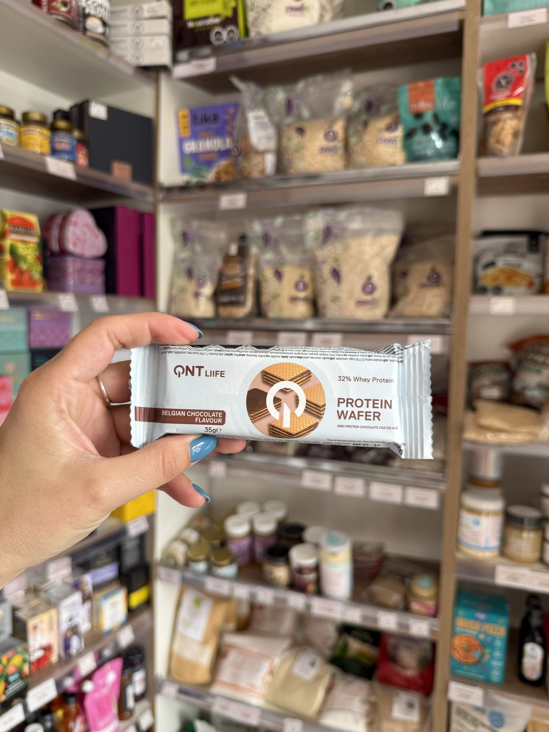 BARRA DE PROTEÍNA QNT TIPO WAFER CHOCOLATE BÉLGICA 35 gr