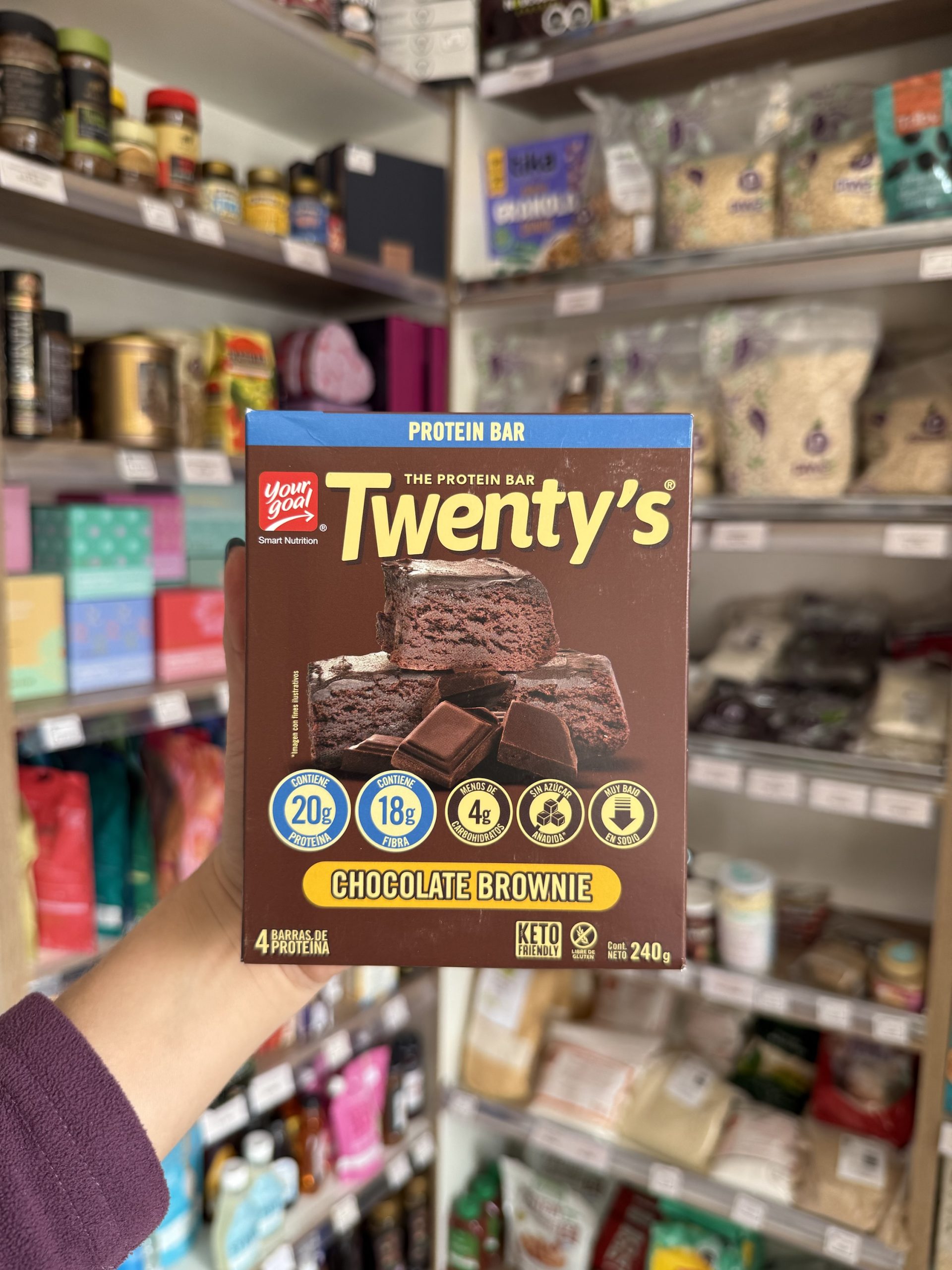 CAJA 4 BARRAS TWENTYS CHOCOLATE BROWNIE 240 gr
