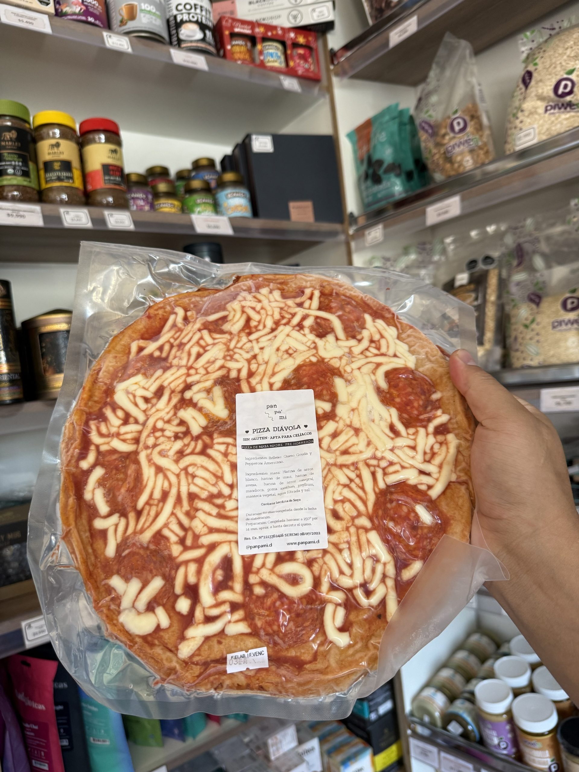 PIZZA DE MASA MADRE SIN GLUTEN DIÁVOLA 26 CM APROX