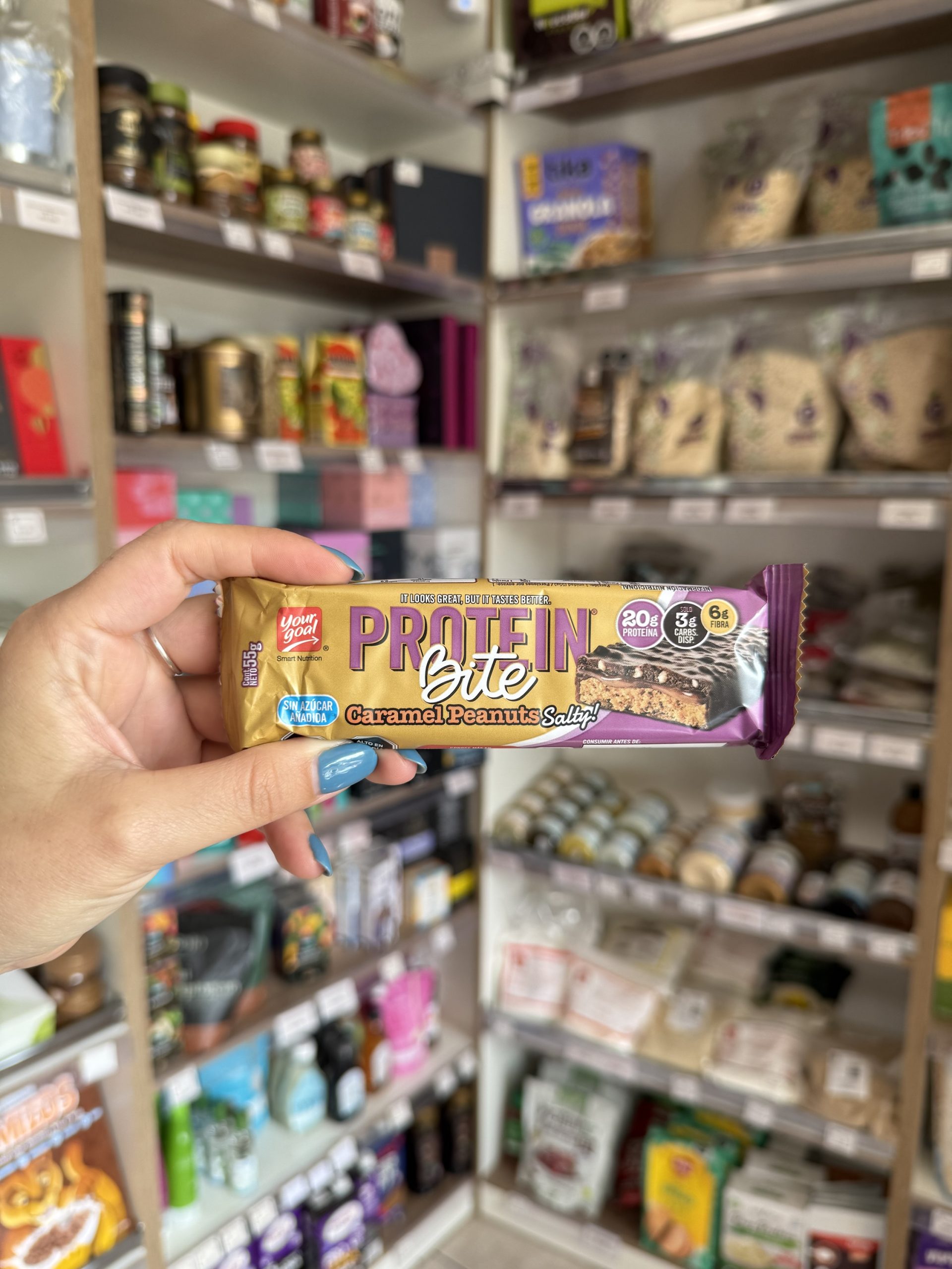 BARRA PROTEIN BITE CARAMEL PEANUTS SALTY YOUR GOAL 55GR