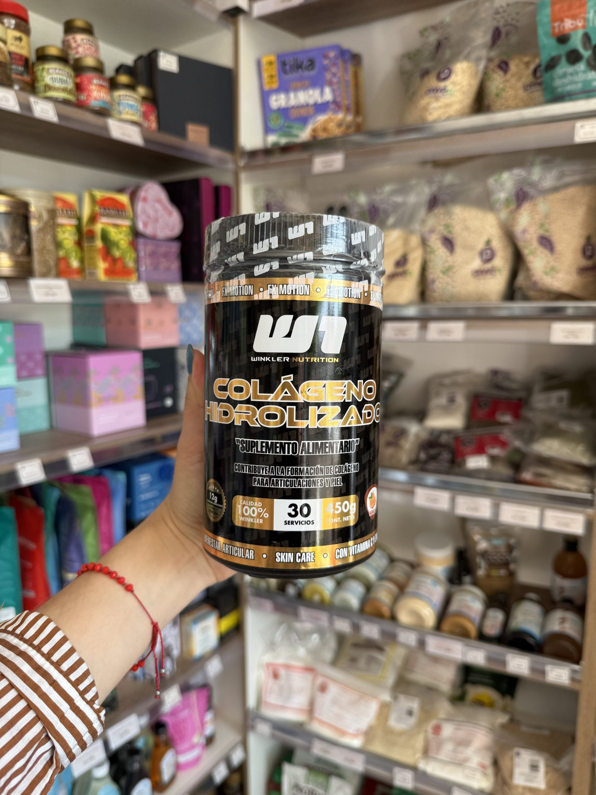 COLÁGENO HIDROLIZADO WINKLER 450 GR SABOR NARANJA