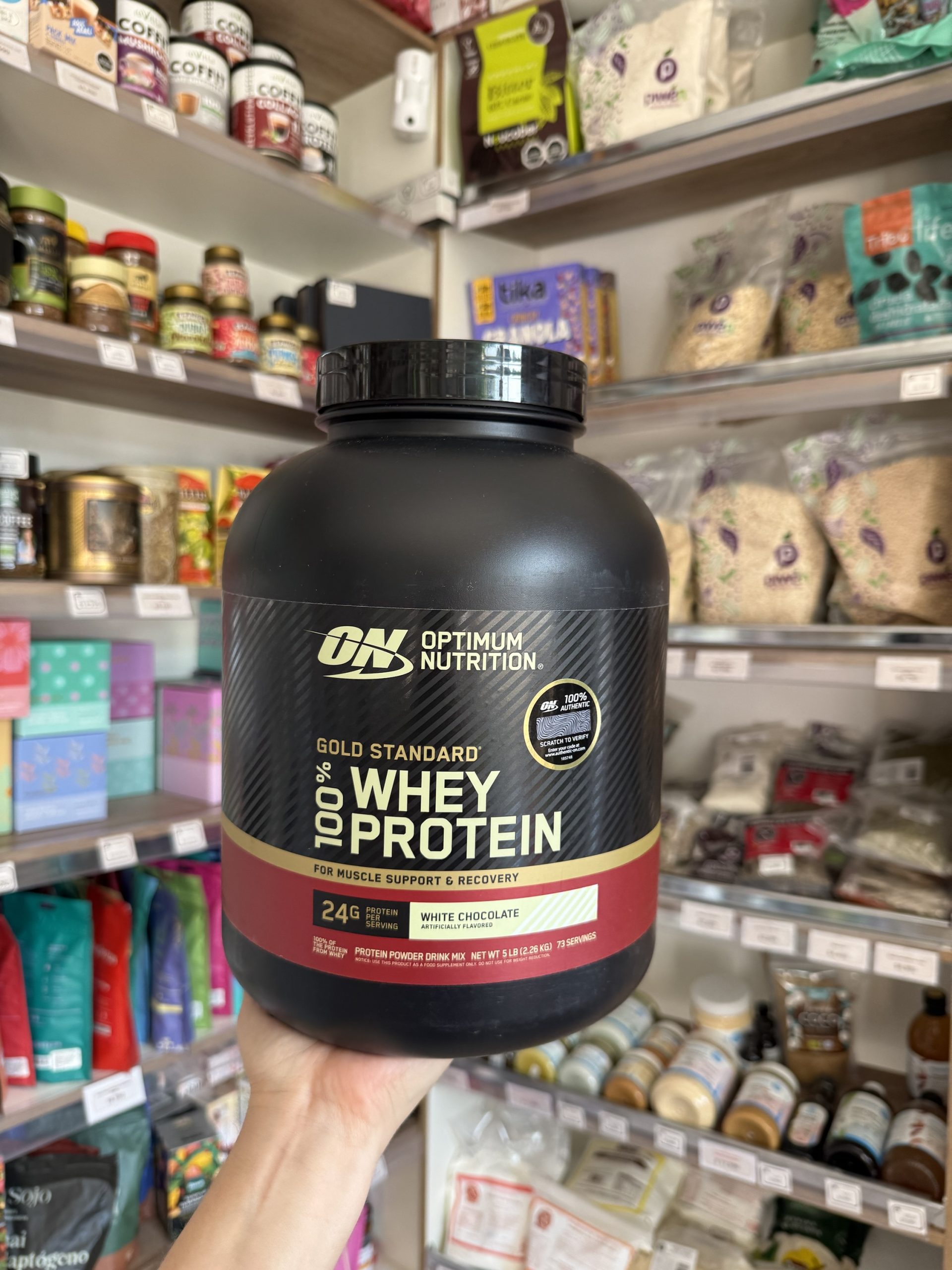 PROTEÍNA ON GOLD STANDARD 100% WHEY 5 LB CHOCOLATE BLANCO