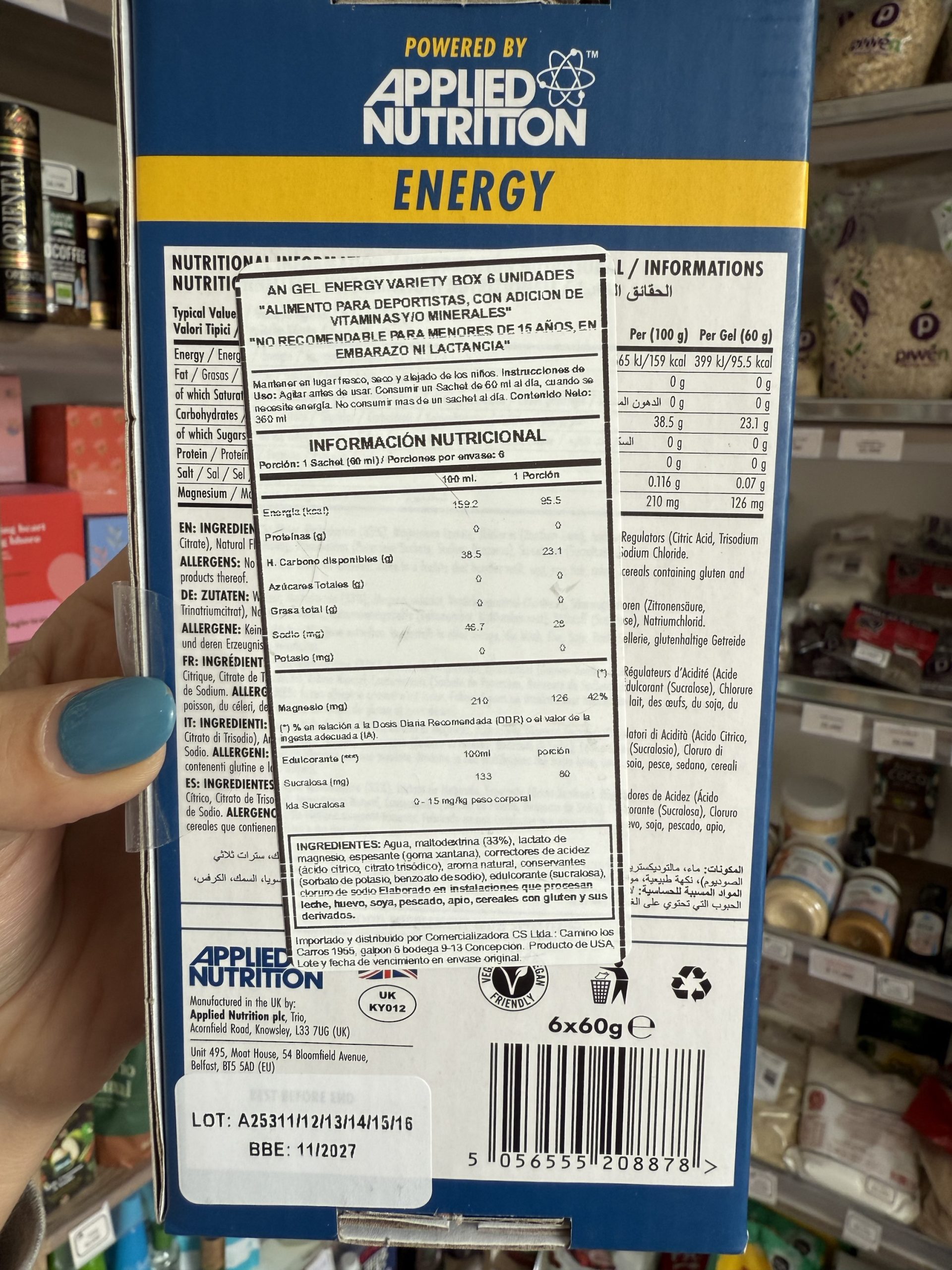 PACK 6 GEL ENERGÉTICO ENDURANCE APPLIED NUTRITION VARIEDAD - Imagen 3