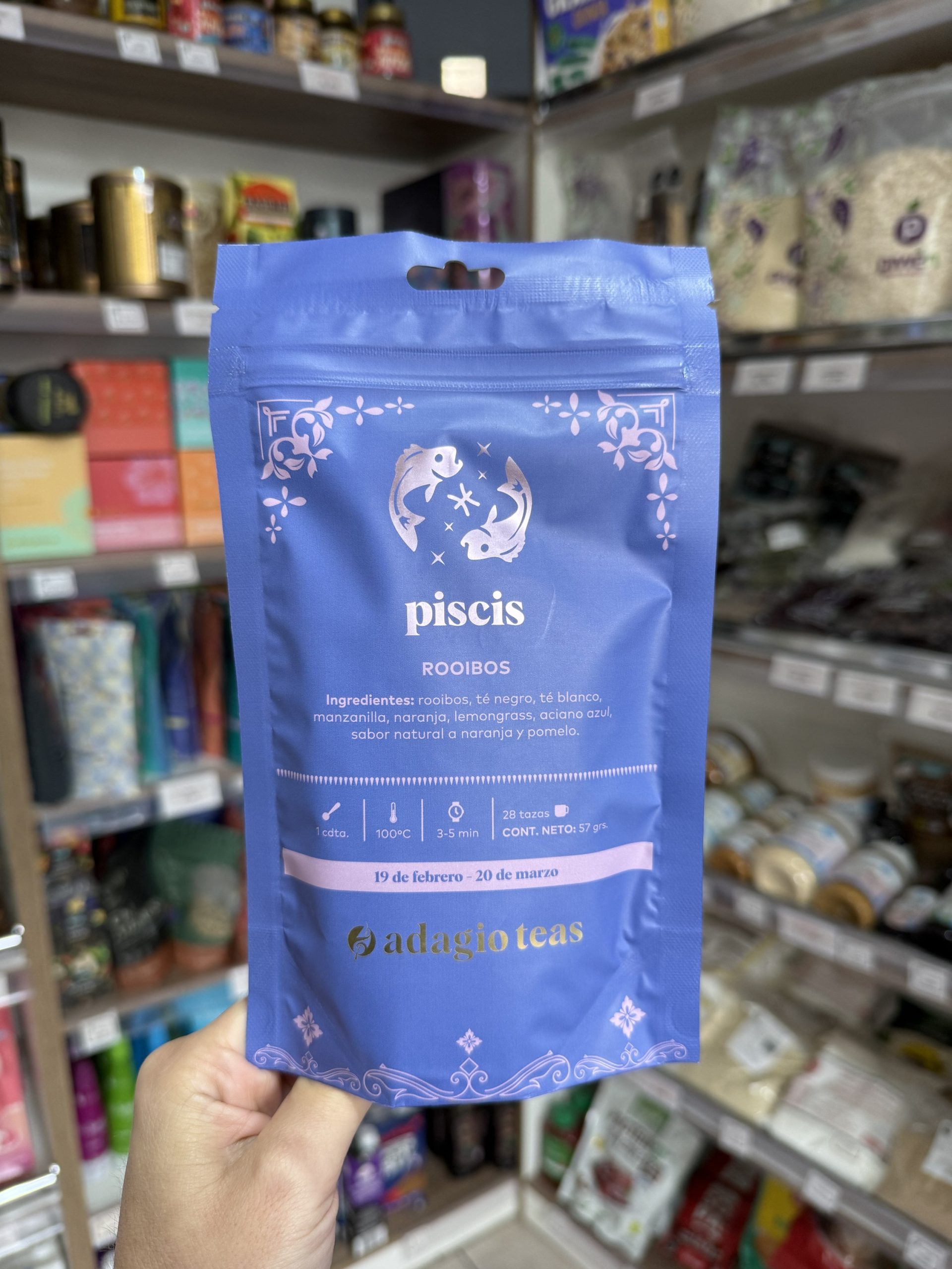 TÉ PISCIS ROIBOS EN HOJA 57 GR