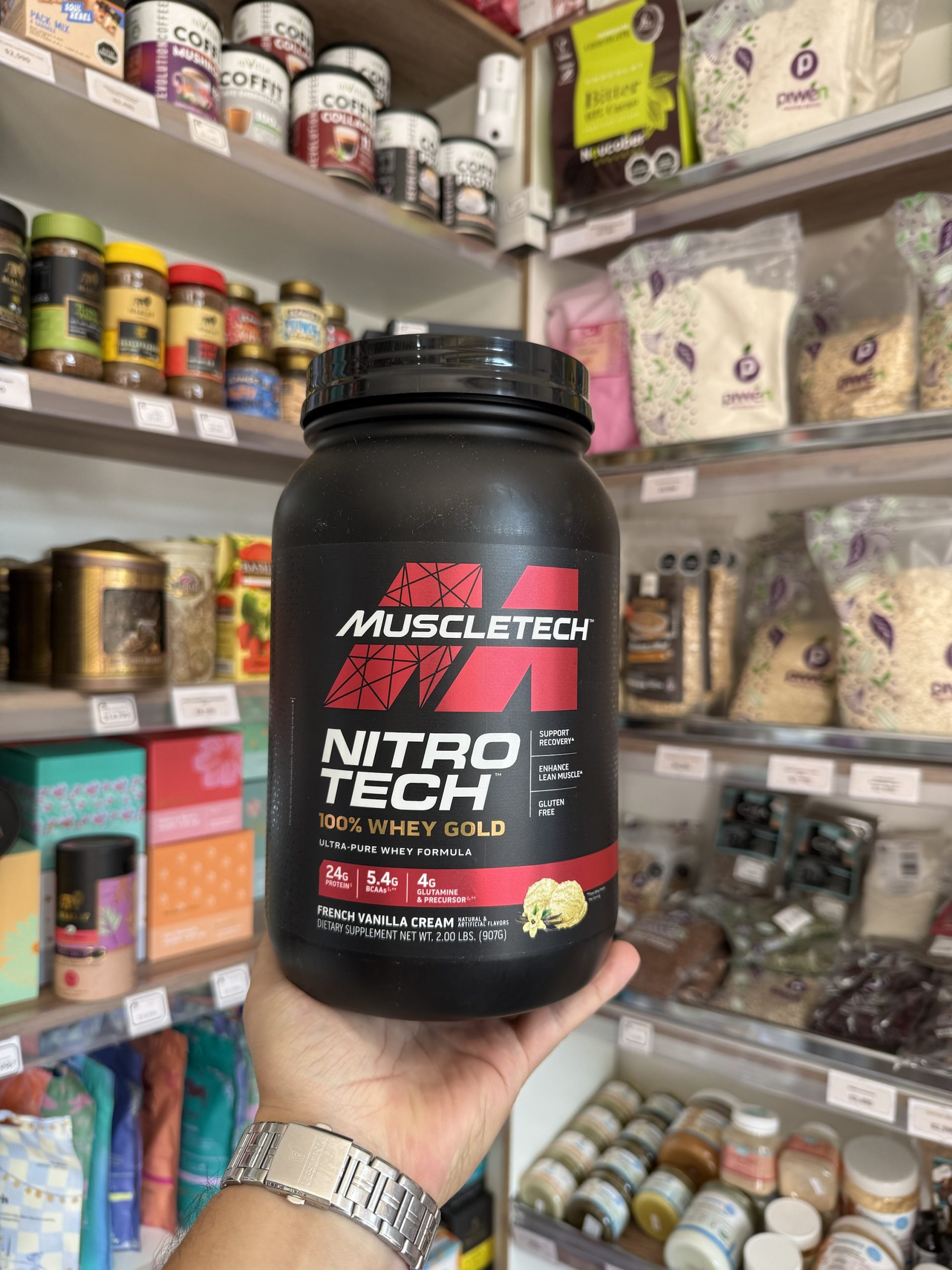 PROTEÍNA MUSCLETECH 100% WHEY NITRO TECH 2 LB FRENCH VAINILLA CREAM