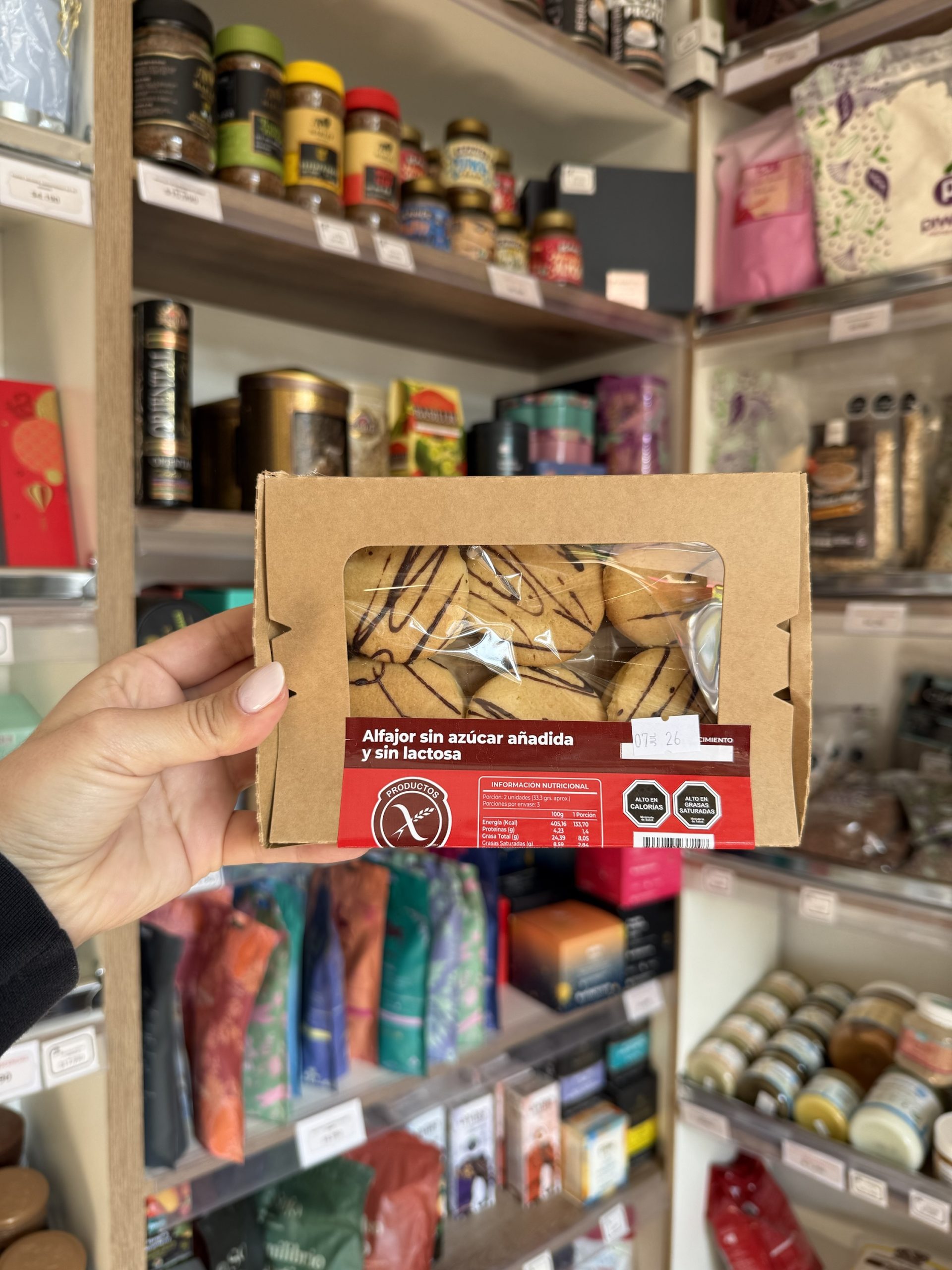 ALFAJOR EL PUEBLO SIN GLUTEN, SIN LACTOSA Y SIN AZÚCAR 100 gr