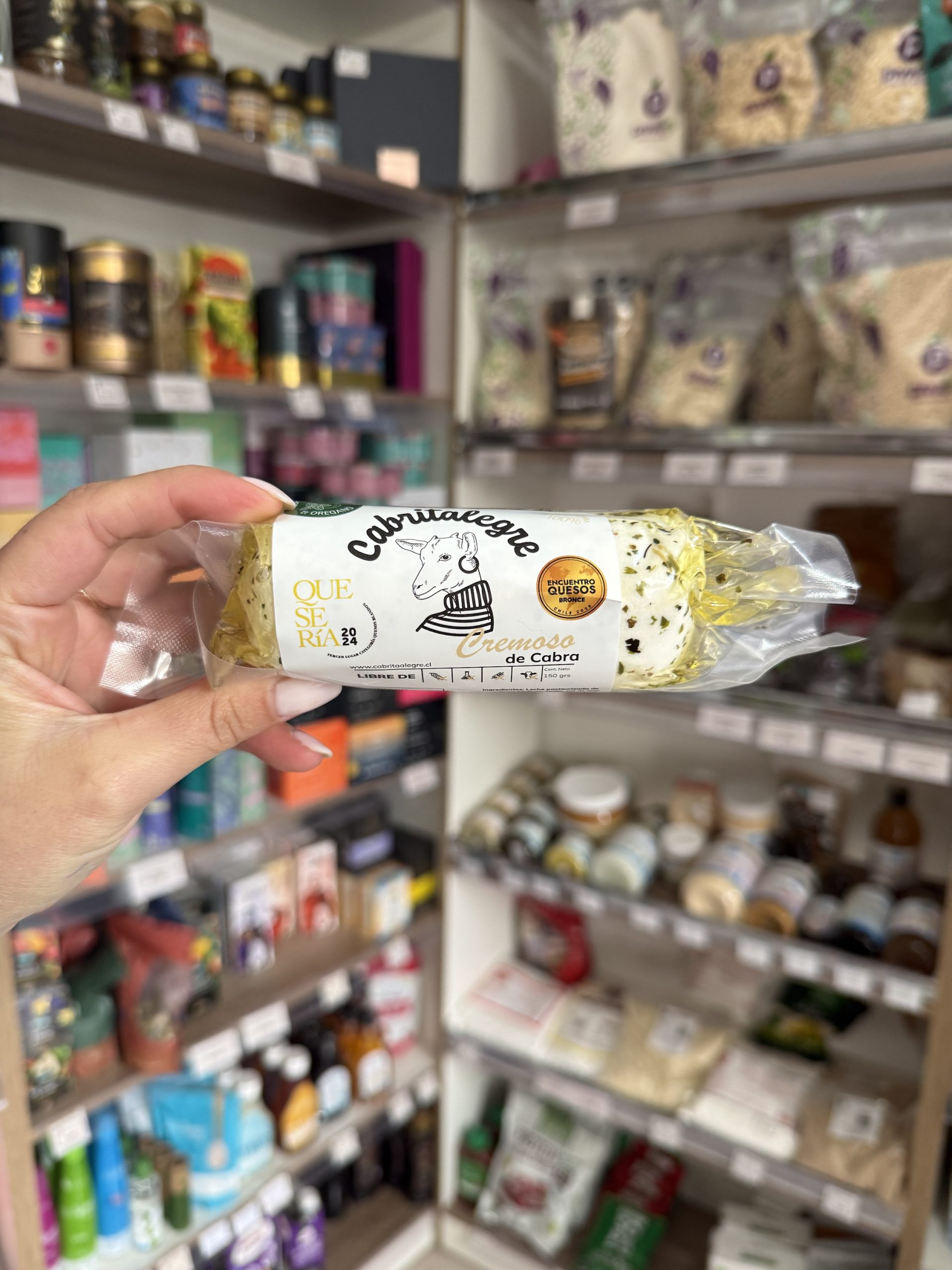 QUESO CREMOSOS DE CABRA OLIVA Y ORÉGANO 150 gr