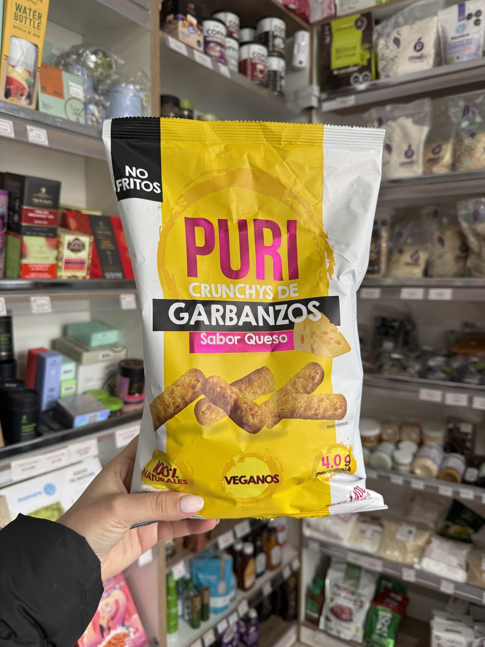 SNACK PURI DE GARBANZO SABOR QUESO 140 GR