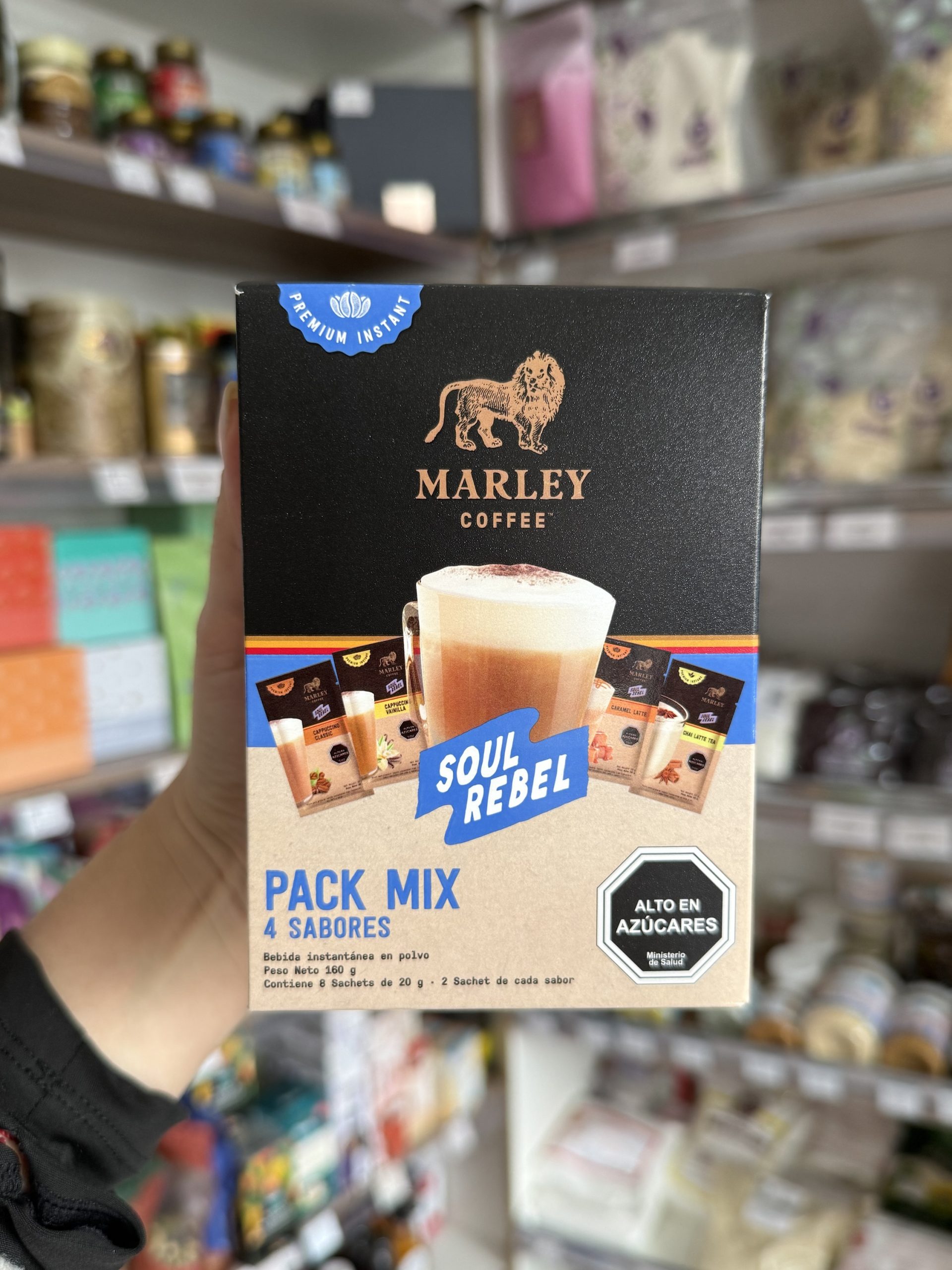CAJA MARLEY COFFEE SOUL REBEL MIX 8 SACHET (fecha vencimiento 16/06)