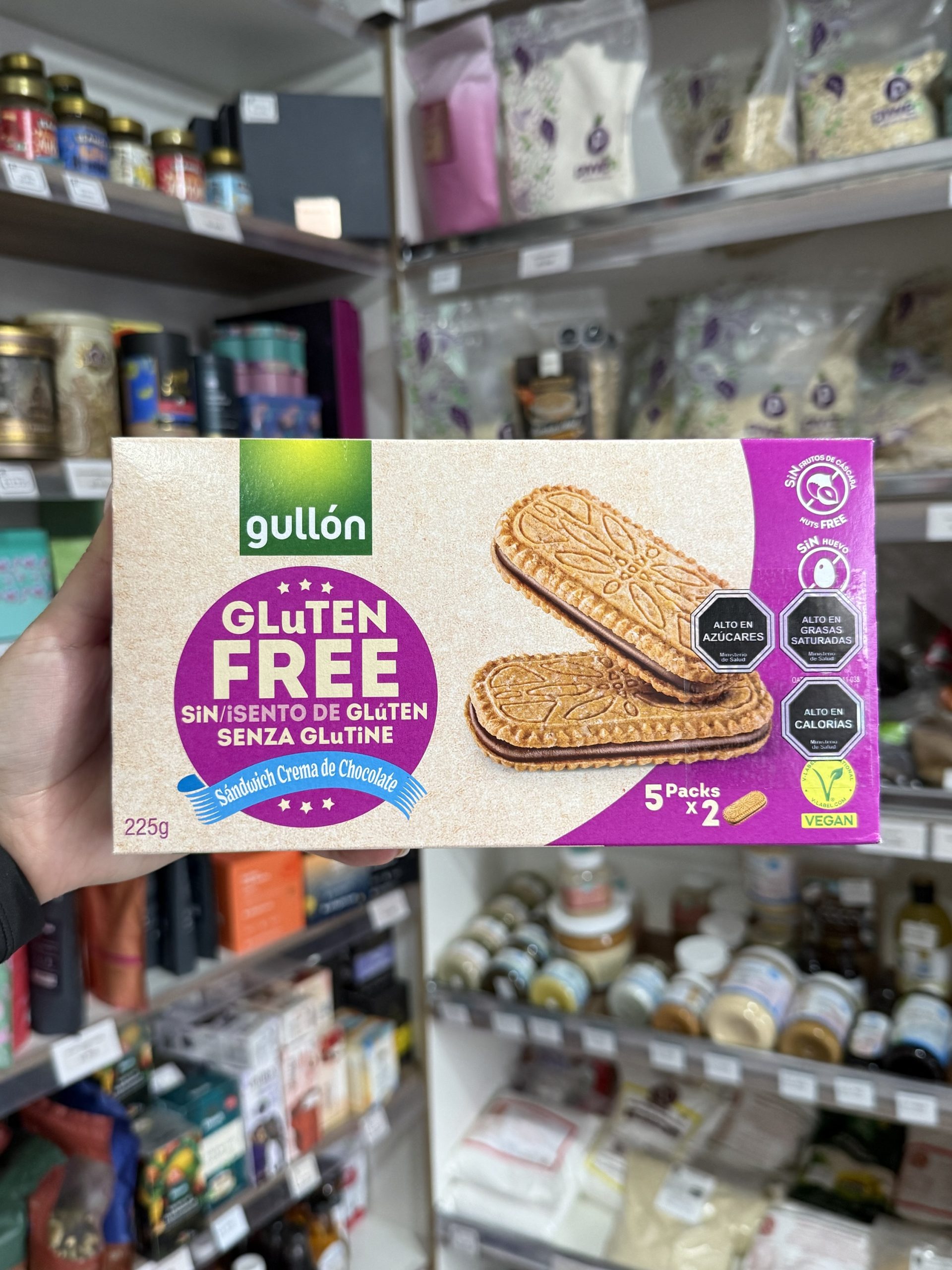 GALLETAS DE CHOCOLATE SÁNDWICH SIN GLUTEN GULLON