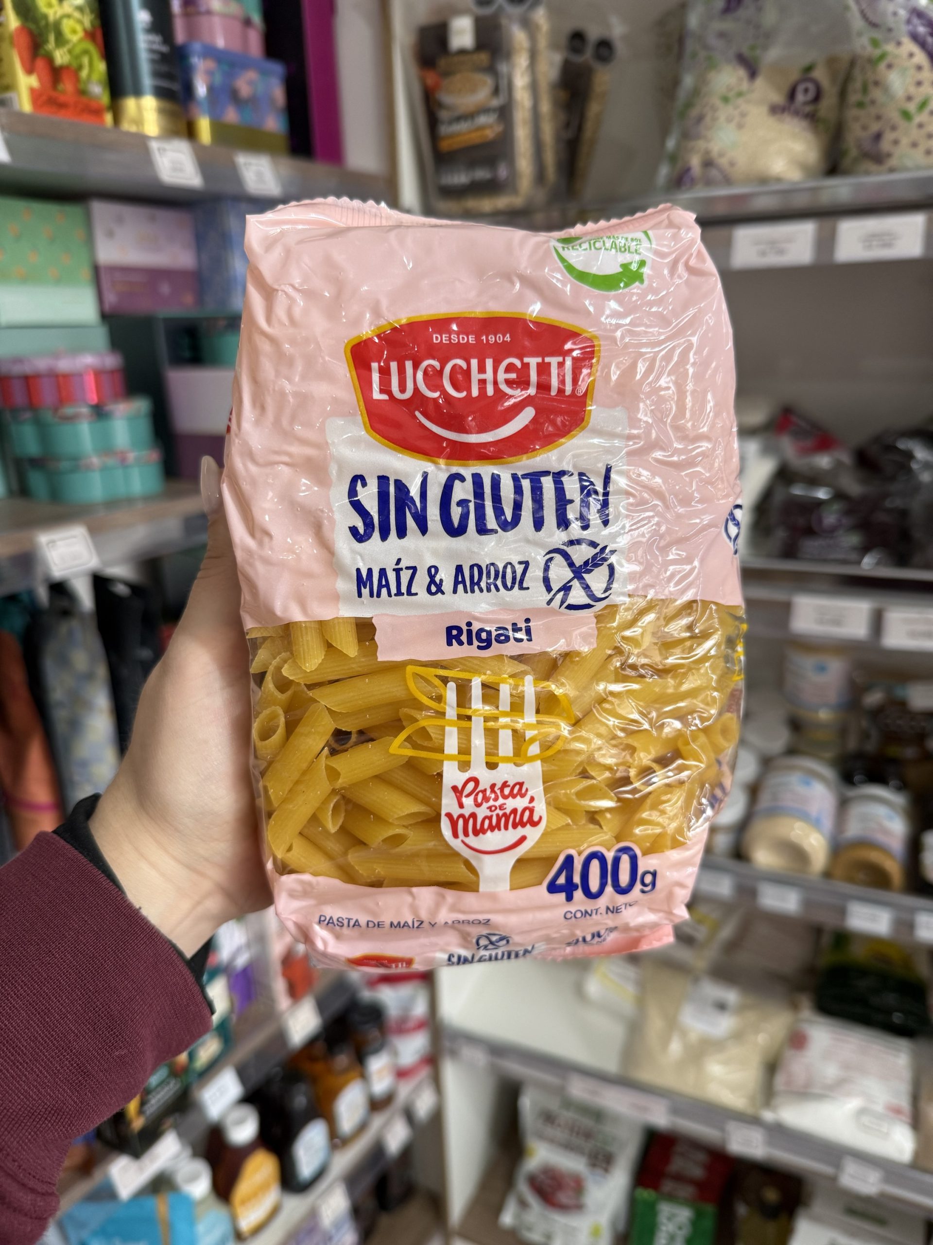 PASTA RIGATI SIN GLUTEN LUCCHETTI 400 GR