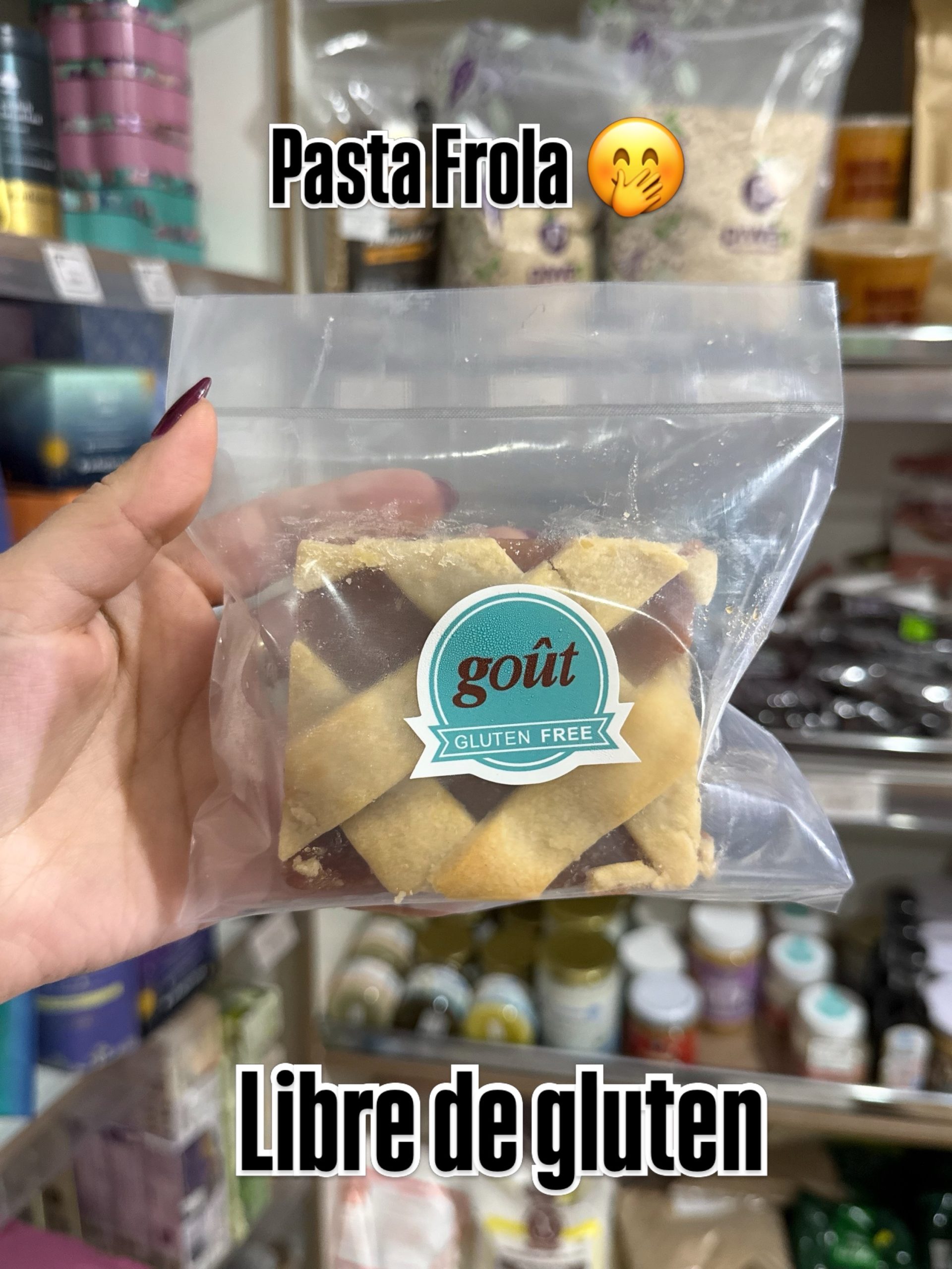 TROZO PASTEL PASTAFROLA SIN GLUTEN GOUT