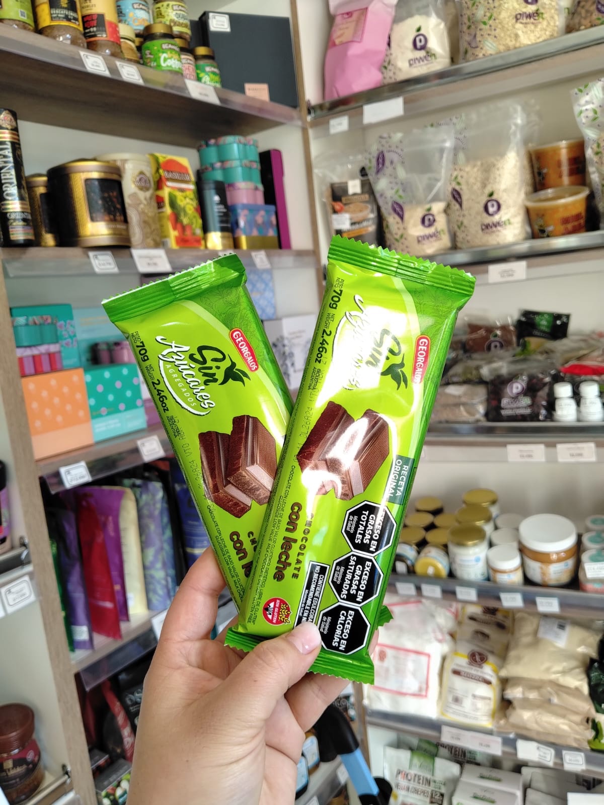 BARRA DE CHOCOLATE DE LECHE SIN GLUTEN GEORGALOS 70 GR