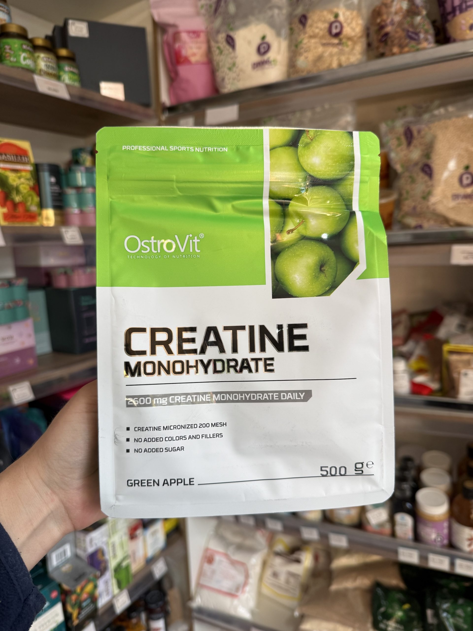 CREATINA OSTROVIT 500 GR SABOR MANZANA