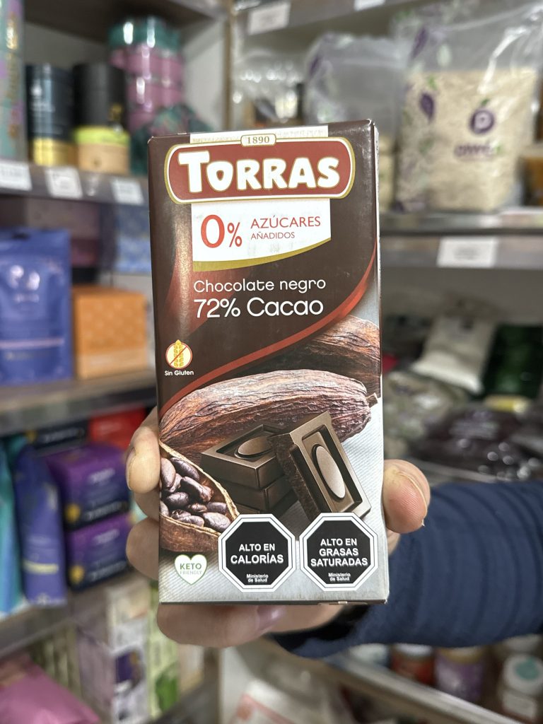 BARRA DE CHOCOLATE TORRAS 72% CACAO  75GR
