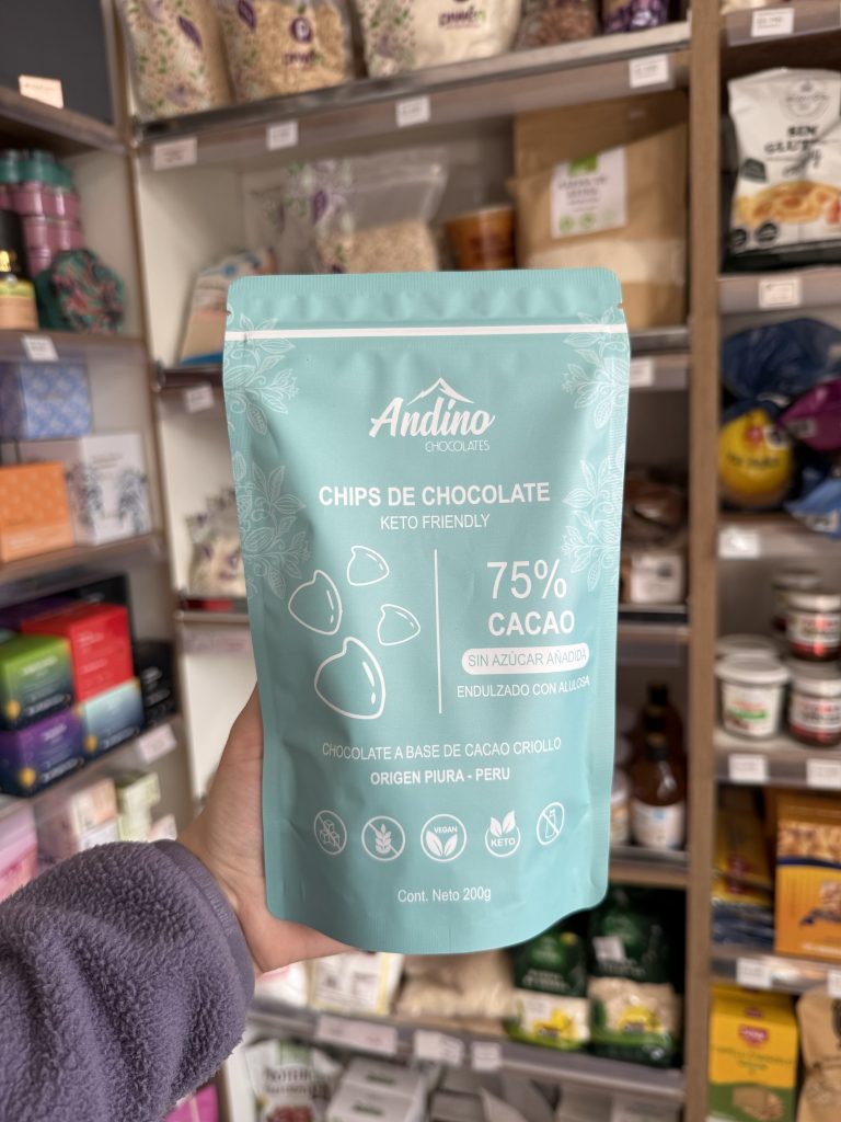 CHIPS DE CHOCOLATE ANDINO 75% CACAO 200 GR